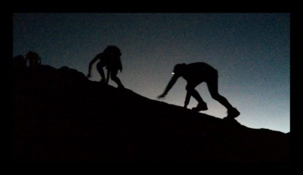 Mount Agung in the dark