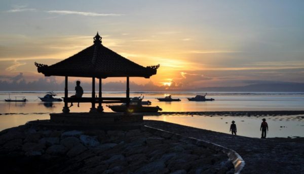First sunrise of the year in Sanur.