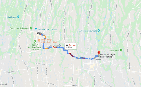kanto lampo waterfall map