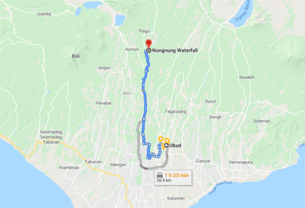 Nung Nung Waterfall map