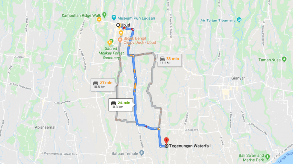 tegenungan map