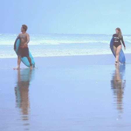 surfing in Seminyak