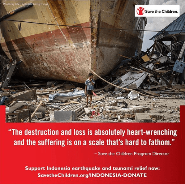 Help Sulawesi earthquake victims - Save The Children