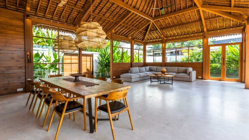 comfortable and spacious open living area of Villa Aloui