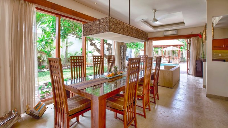 luxurious air-conditioned living space of Villa Seriska Dua in Sanur
