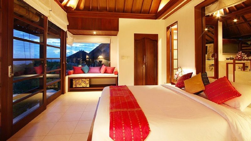 Comfortable, well-decorated bedroom of Villa Bidadari