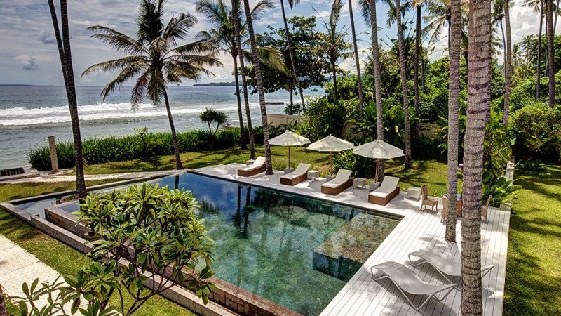 Magnificent beach view from Villa Gita Segara in Candidasa