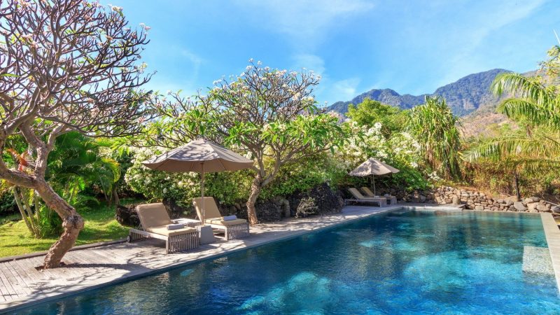bali villas with mountain views