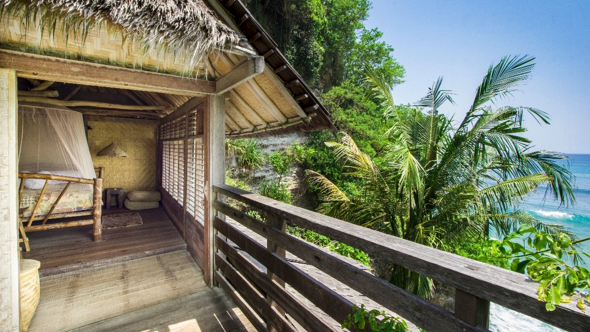 bedroom in the impossible beach house