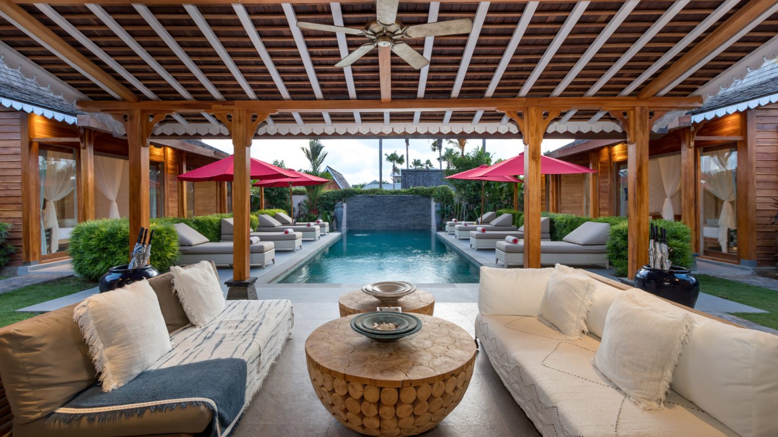 living room in villa taramile